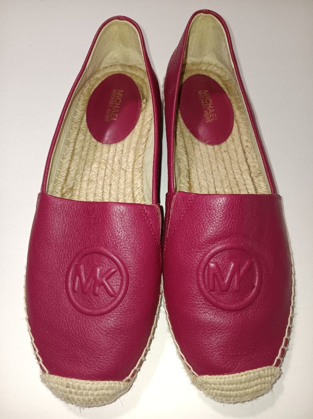 MICHAEL Michael Kors Burgundy Leather Espadrille Flats